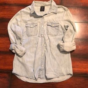 👕faded glory Button up denim shirt👕